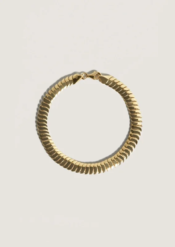 tiny gold huggie hoops Cobra Chain Bracelet