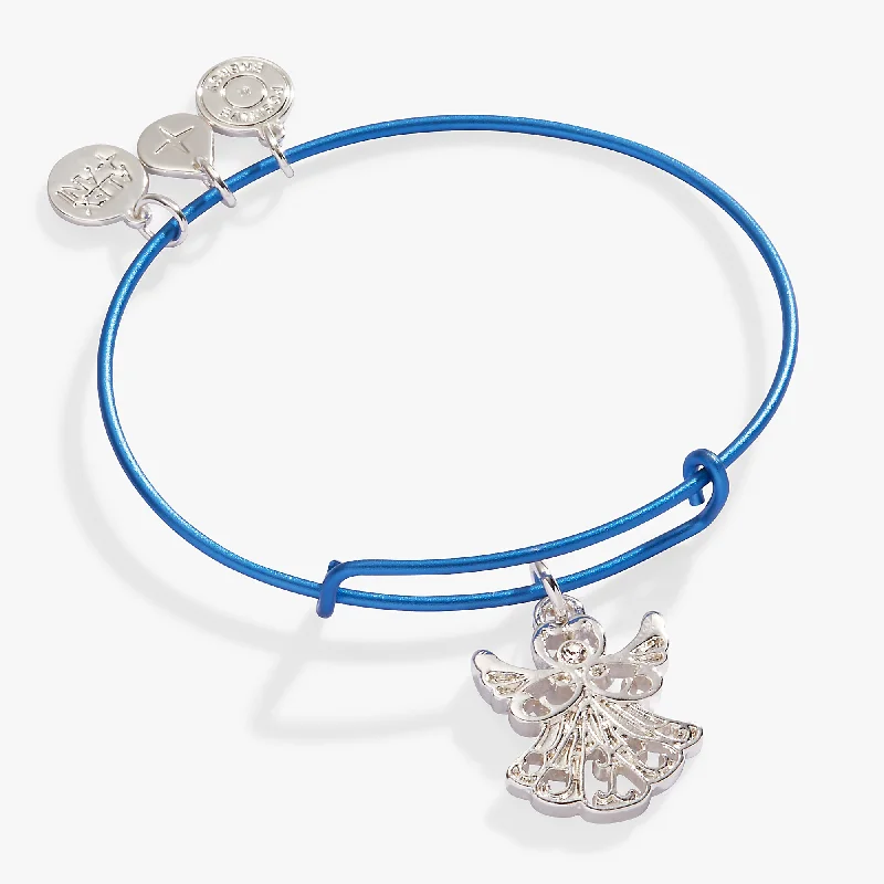 sapphire engagement ring halo Colorful Holiday Angel Charm Bangle
