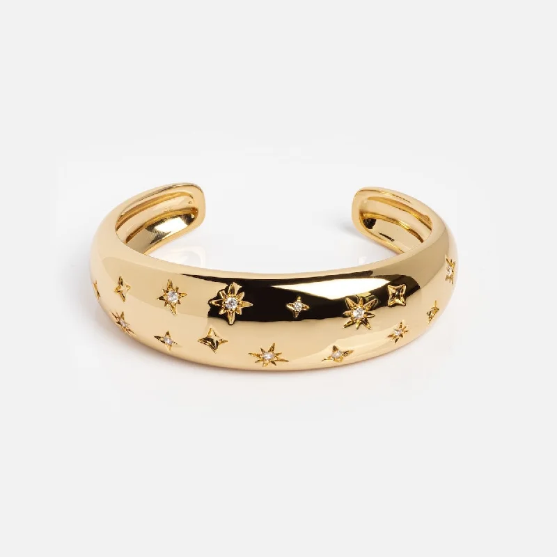 custom gold name necklace Cosmic Dome Cuff