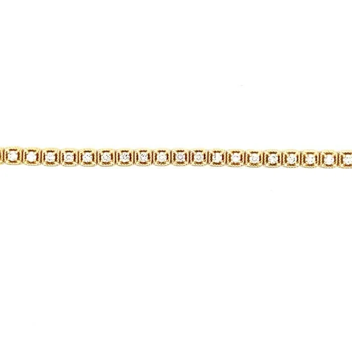 Mountz Collection 1.85CTW 7" Diamond Straightline Bracelet in 14K Yellow Gold