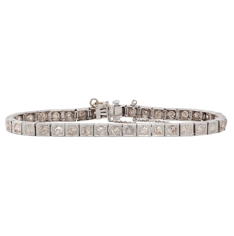elegant drop earrings wedding Deco Diamond Tennis Bracelet