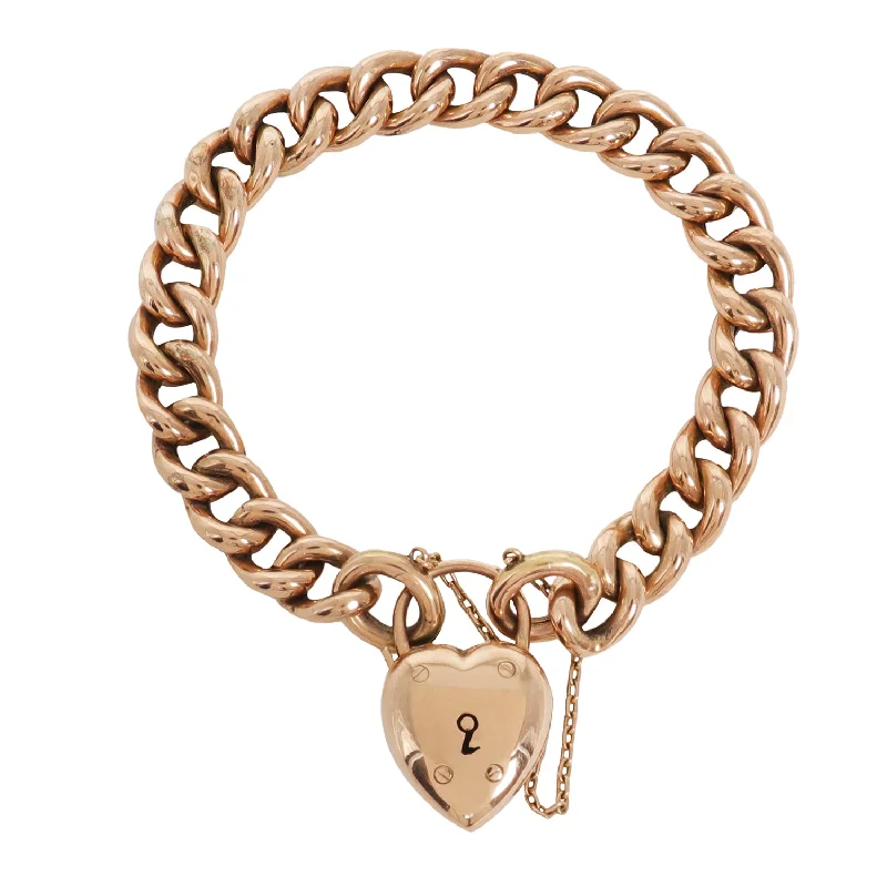 delicate chain necklace gold Domed Gold Heart Bracelet