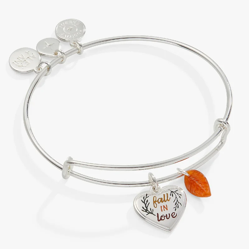 vintage art deco engagement ring Fall in Love Charm Bangle