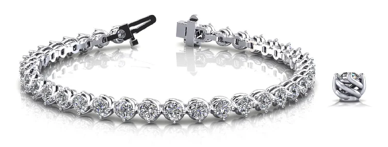 modern geometric silver ring Fashion Diamond Bracelet