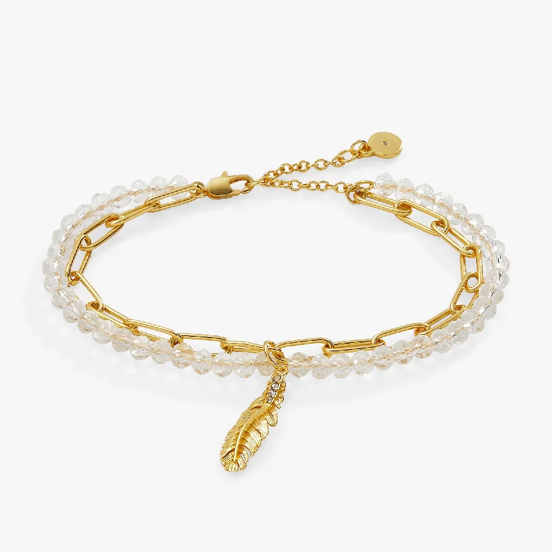 eternity ring for anniversary Feather Chain Bracelet