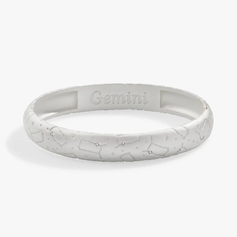 evil eye protection bracelet Gemini Zodiac Hinge Bangle