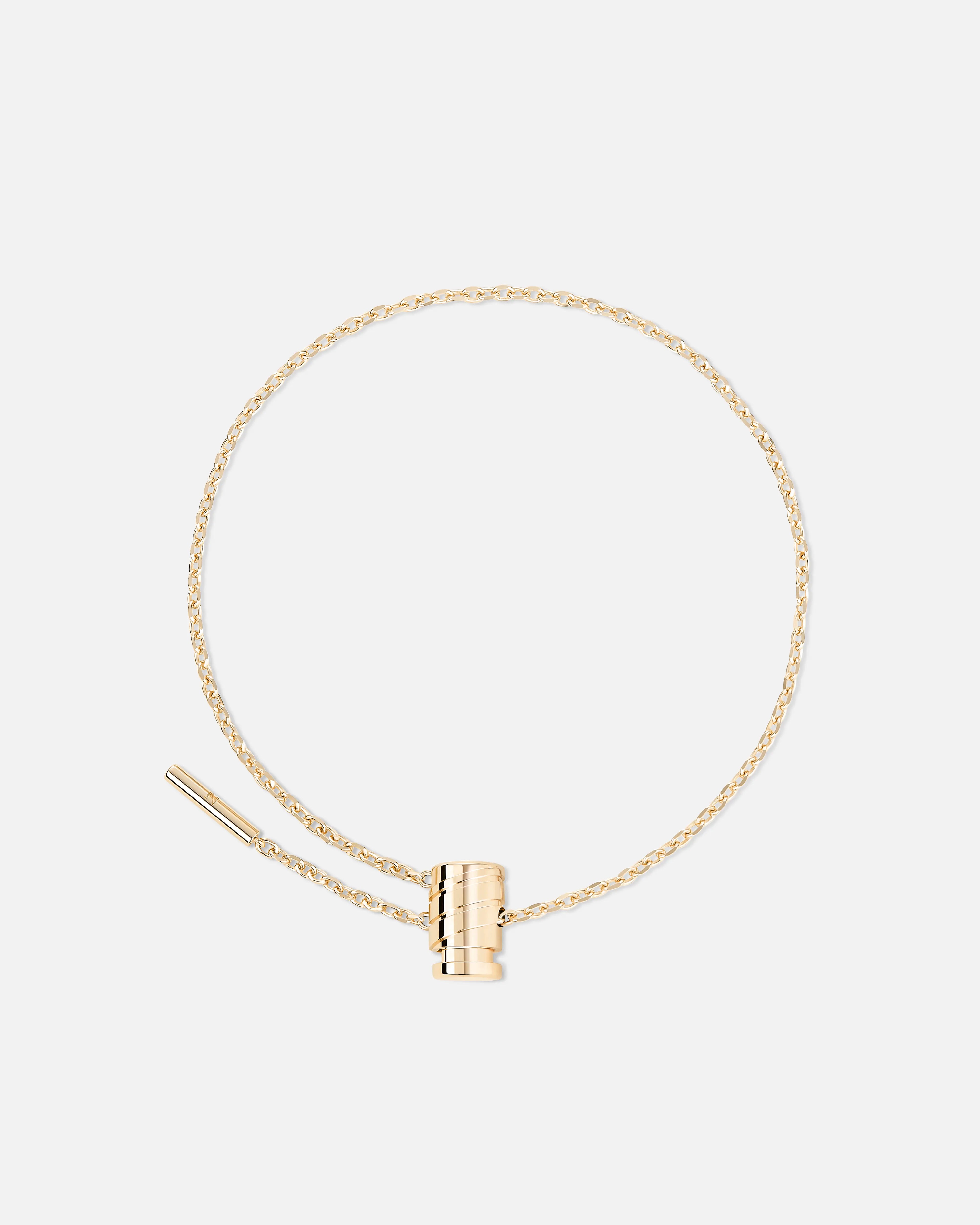bold chunky cocktail ring Gold Mini Latch Bracelet in Yellow Gold