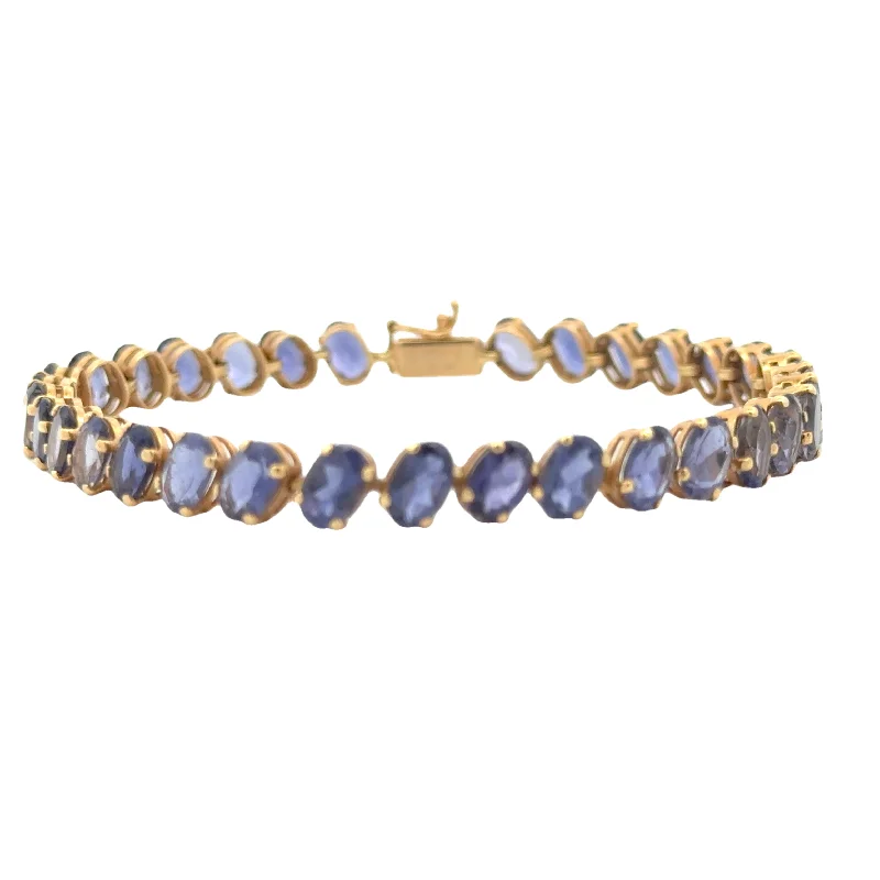 classic silver pearl earrings Iolite Bracelet