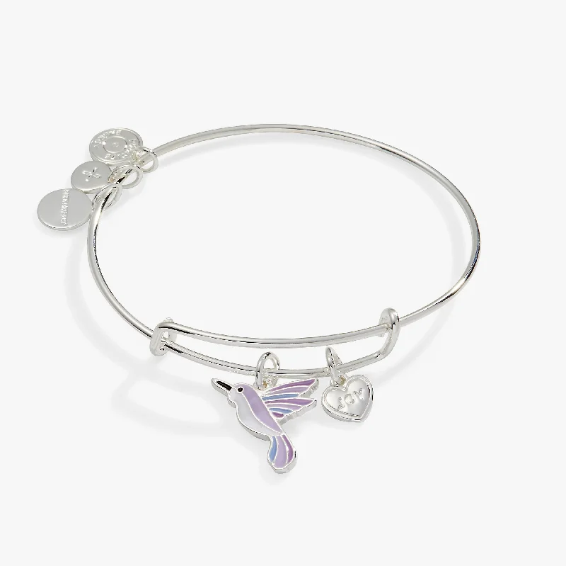 celestial galaxy planet earrings 'Joy' Hummingbird Duo Charm Bangle Bracelet