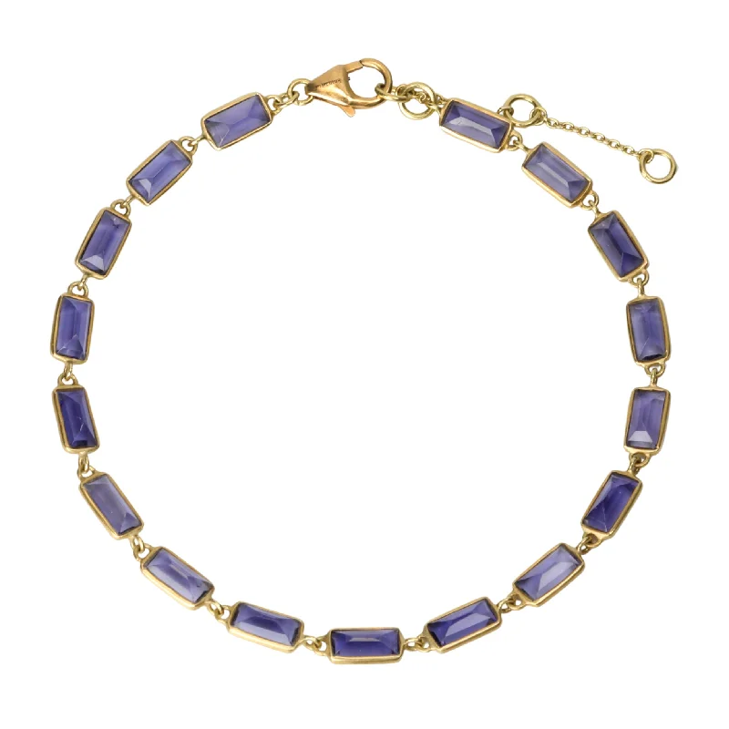 Bezel-Set Iolite "Stiletto" Bracelet