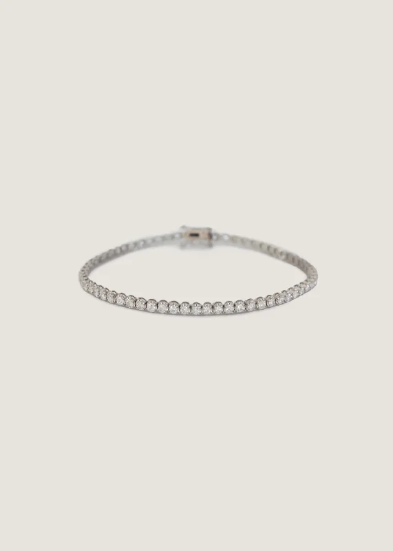 adjustable moon phase bracelet Madison Diamond Tennis Bracelet White Gold