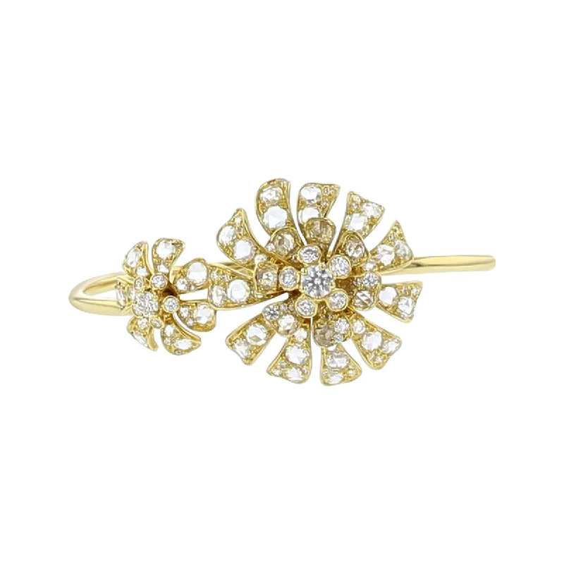 Maria Canale 18K Gold Diamond Floral Bracelet