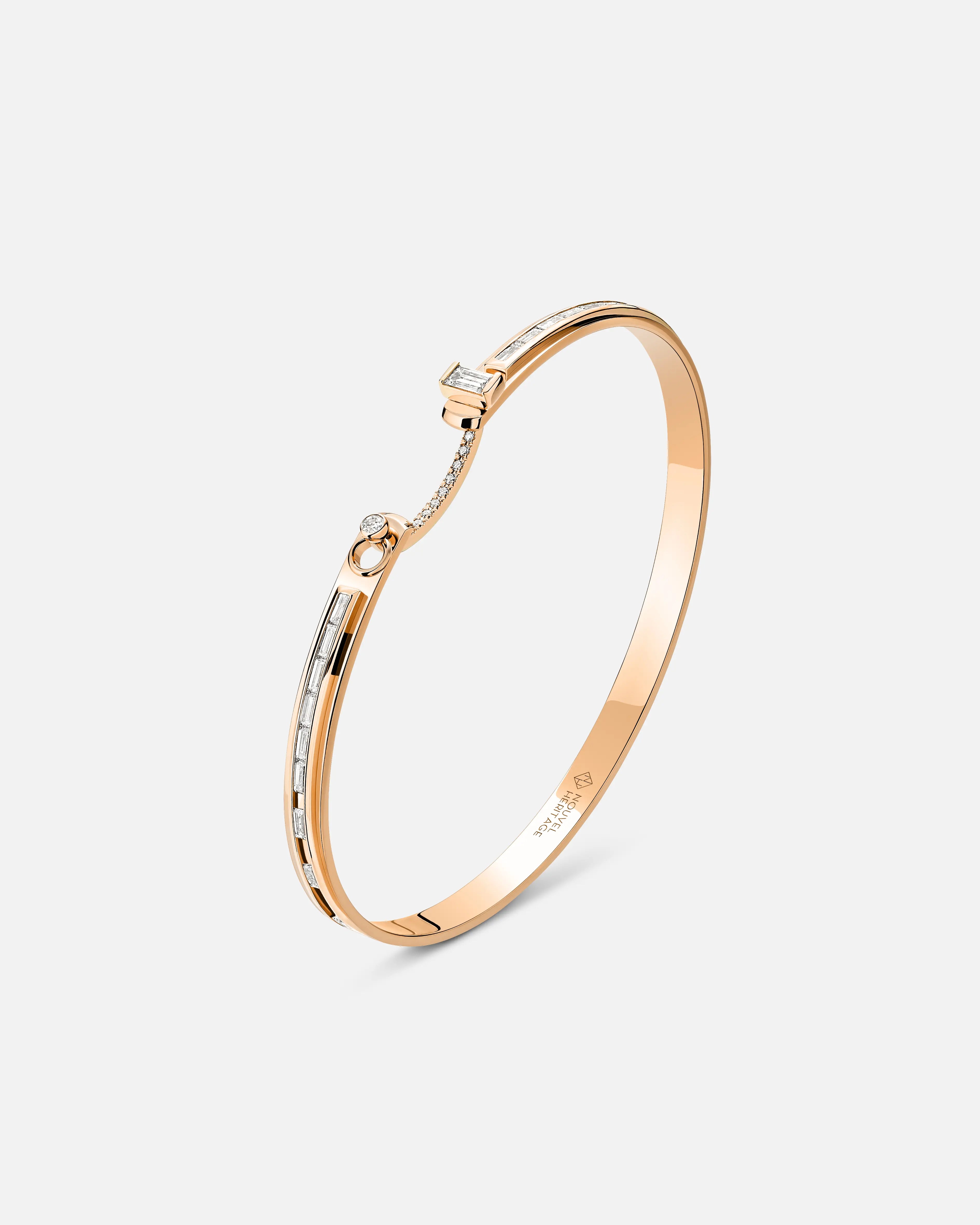 cute cat charm bracelet My Best Friend's Wedding Mood Bangle in Rose Gold