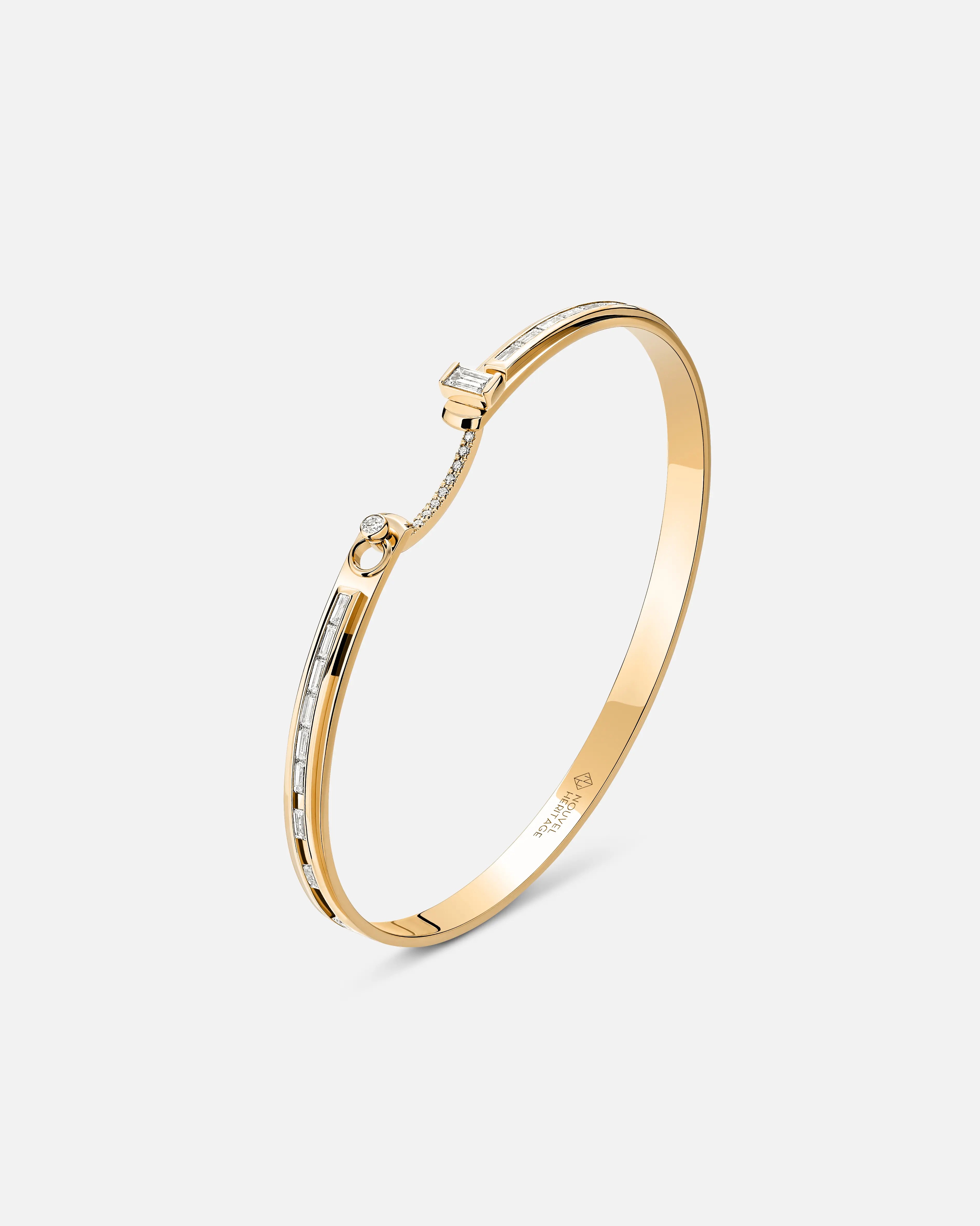 classic diamond solitaire earrings My Best Friend's Wedding Mood Bangle in Yellow Gold