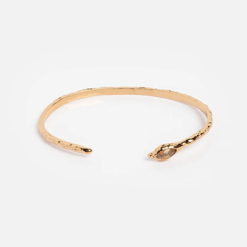 dainty gemstone chain bracelet Mystic Serpent Cuff