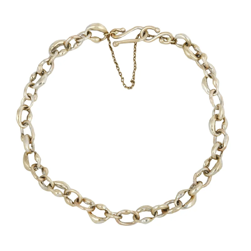 natural garnet gemstone ring Oval Link Gold Chain Bracelet