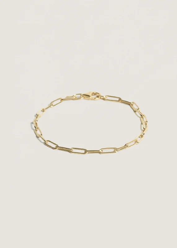 raw amethyst ring silver Paperclip Link Chain Bracelet