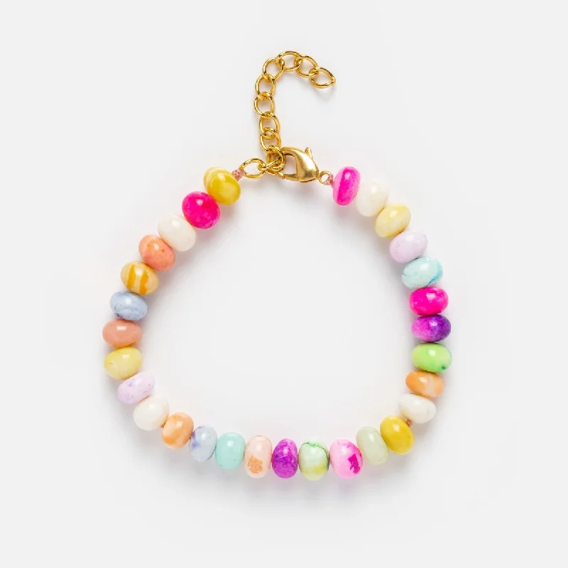 diamond tennis bracelet real Pastel Candy Opal Beaded Bracelet