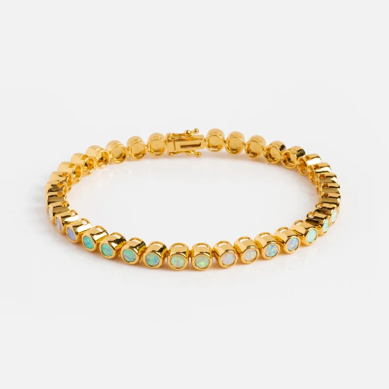 oval blue sapphire ring Pastel Opal Ombre Tennis Bracelet
