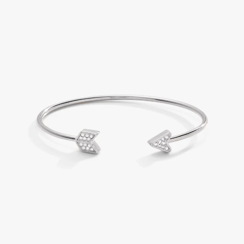 custom initial pendant necklace Pave Arrow Flex Cuff