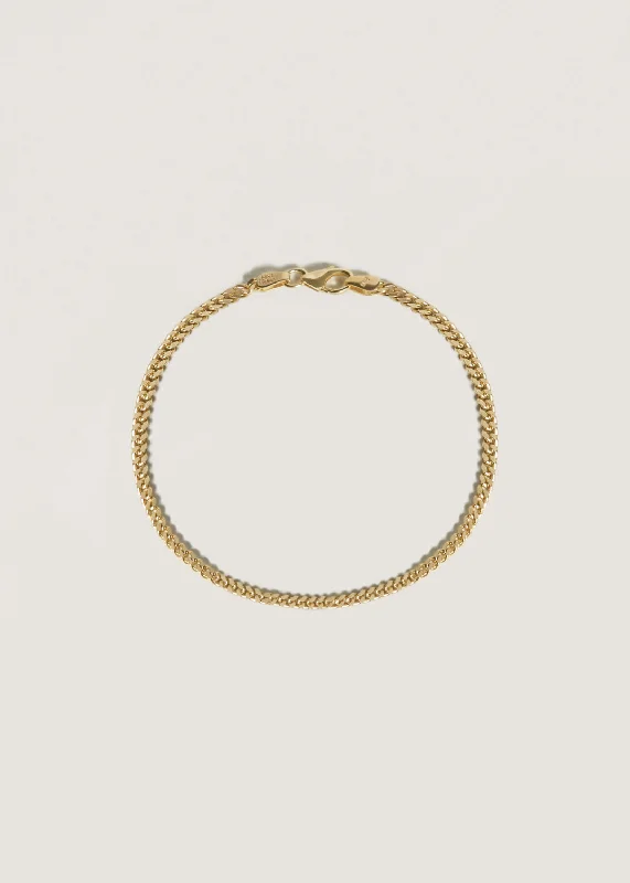 delicate heart stud earrings Petite Capri Curb Chain Bracelet