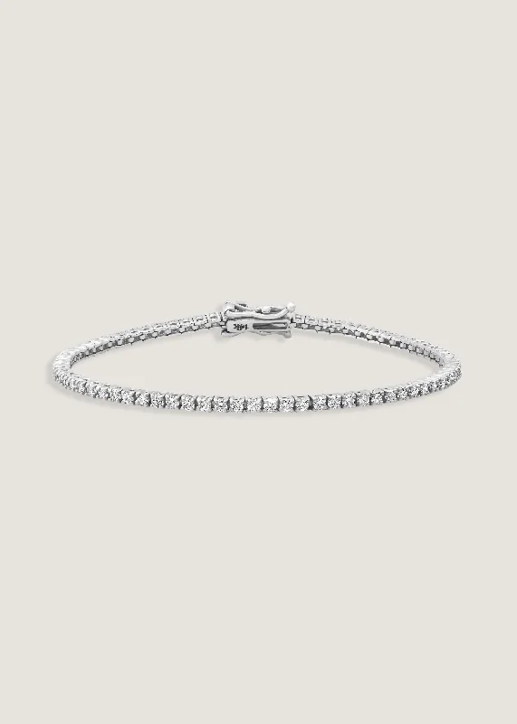 handmade wire-wrapped gemstone ring Petite Diana Tennis Bracelet 2.90ctw White Gold