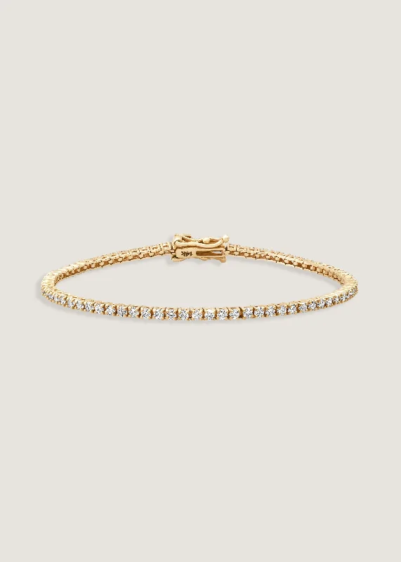 double-layered choker necklace Petite Diana Tennis Bracelet 2.90ctw Yellow Gold