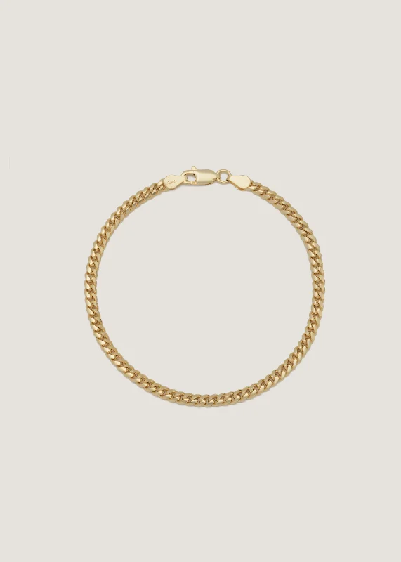 simple gold bar stud earrings Petite Familia Cuban Bracelet