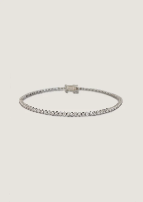 personalized hand-stamped bar ring Petite Madison Tennis Bracelet Diamond White Gold
