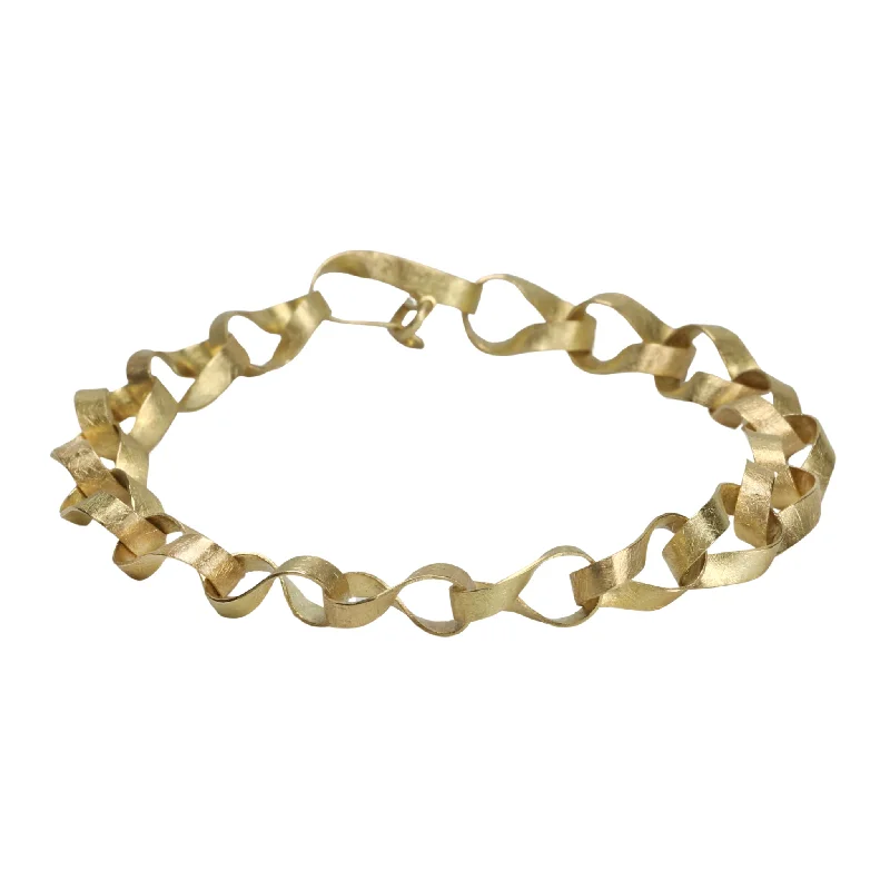 18K Gold Handmade "Mobius" Link Bracelet