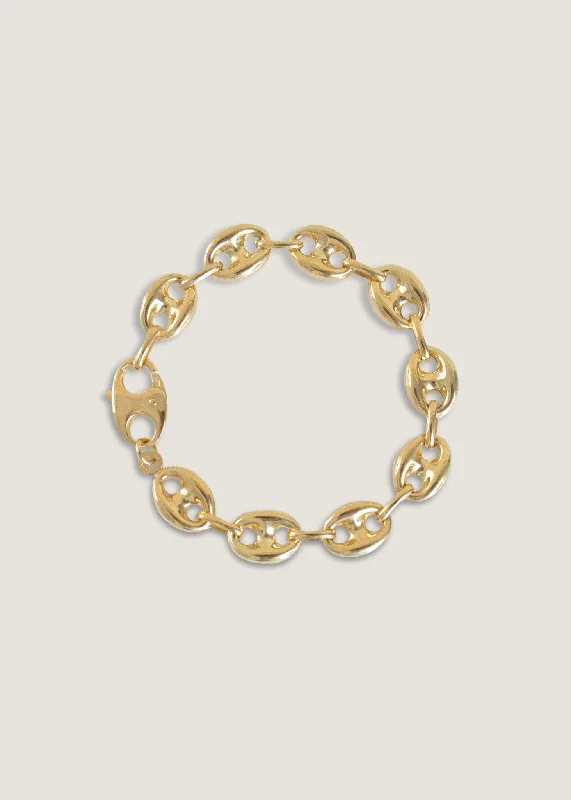 celestial star earrings stud Puffed Mariner Chain Bracelet Gold