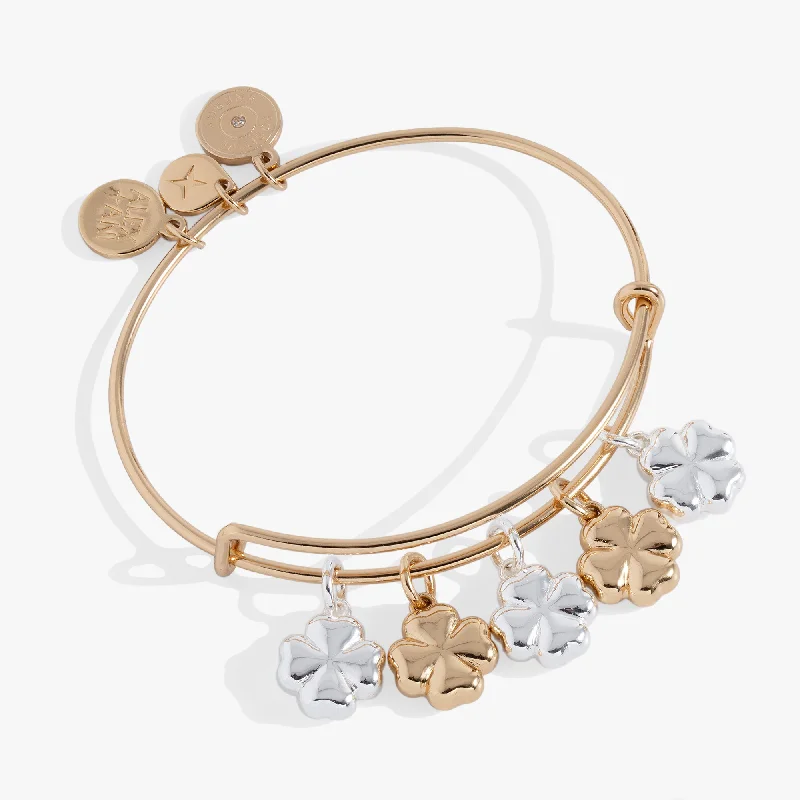 Puffy Clover Multi-Charm Bangle