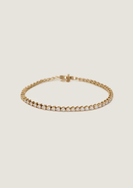 celestial galaxy planet necklace Rachel Three Prong Tennis Bracelet Diamond