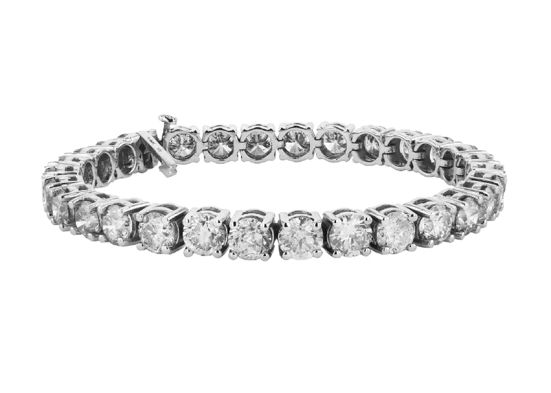 rose gold bezel ring "Regal Reflections Diamond Tennis Bracelet" 22.00CTTW 14KWG