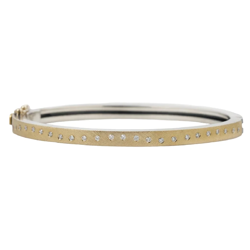 handcrafted gemstone pendant Rene Gold Bangle