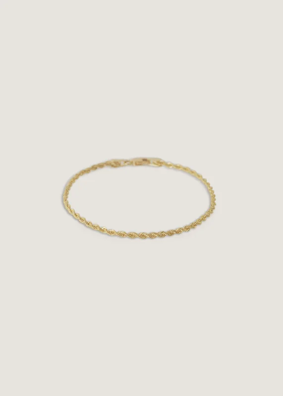 white gold necklace simple Rope Chain Bracelet