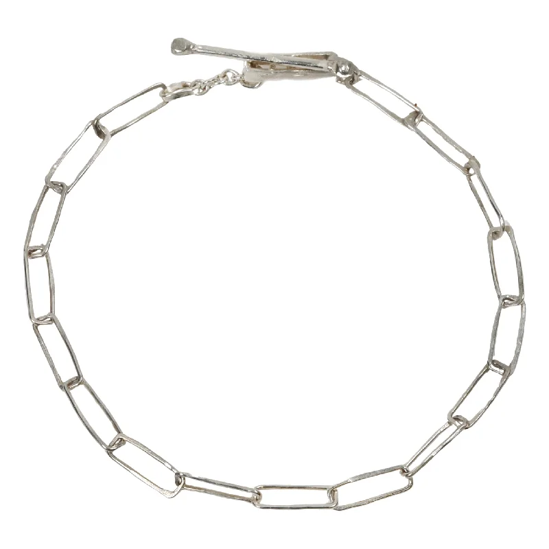 The "Big Sweetie" Sterling Silver Handmade Rectangular Link Bracelet