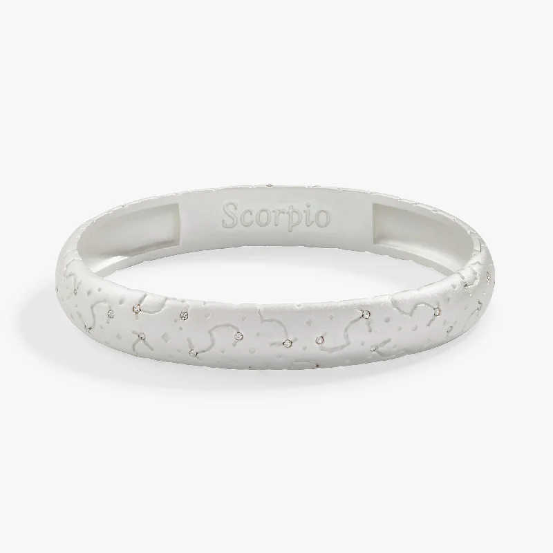 bezel set engagement ring modern Scorpio Zodiac Hinge Bangle