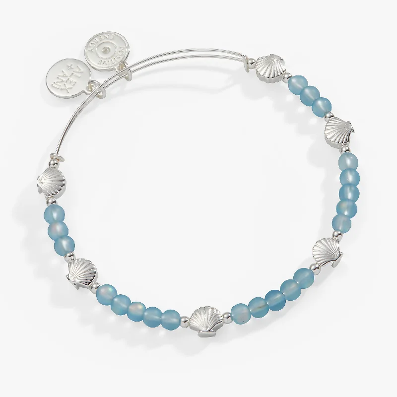 dainty chain bracelet layered Shell Motif Beaded Charm Bangle