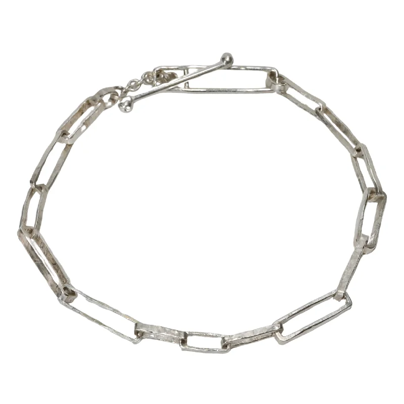 The "Denise" Bracelet with Handmade Sterling Silver Rectangular Links