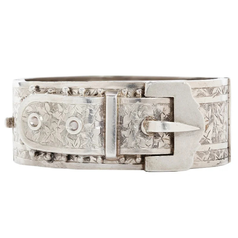 personalized coordinates ring custom Silver Falling Leaves Buckle Bangle