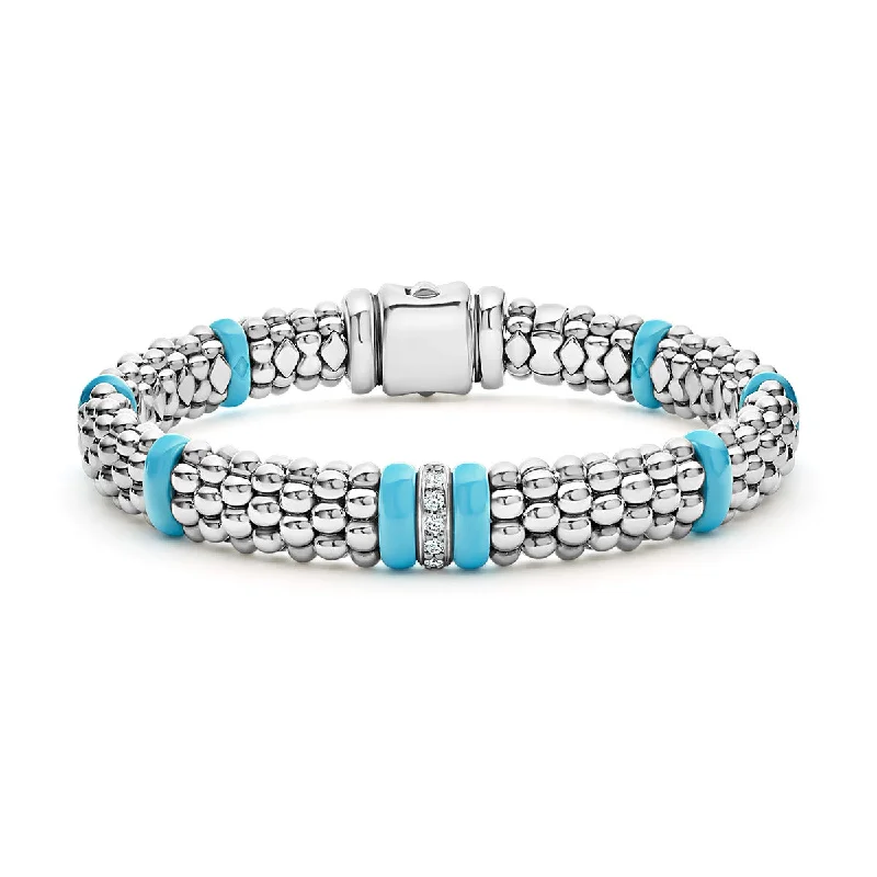 Single Station Diamond Caviar Bracelet