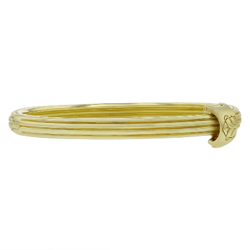 Slane 18K Yellow Gold Column Bangle Bracelet