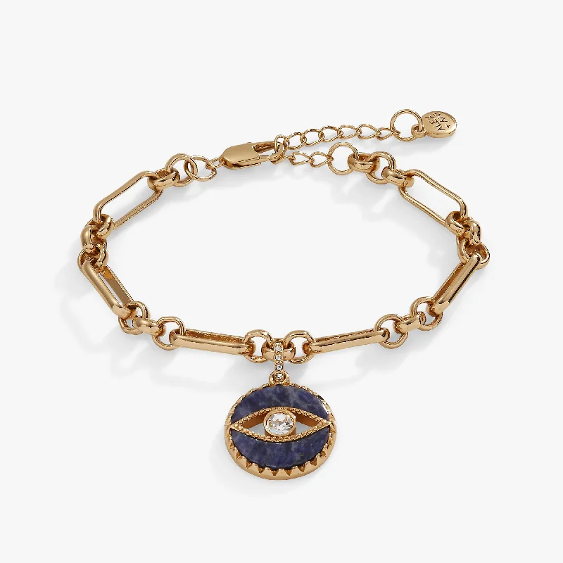 diamond halo engagement ring Sodalite Evil Eye Chain Bracelet
