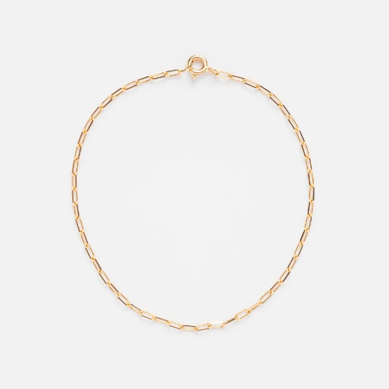 custom name necklace gold Solid Gold Paperclip Bracelet