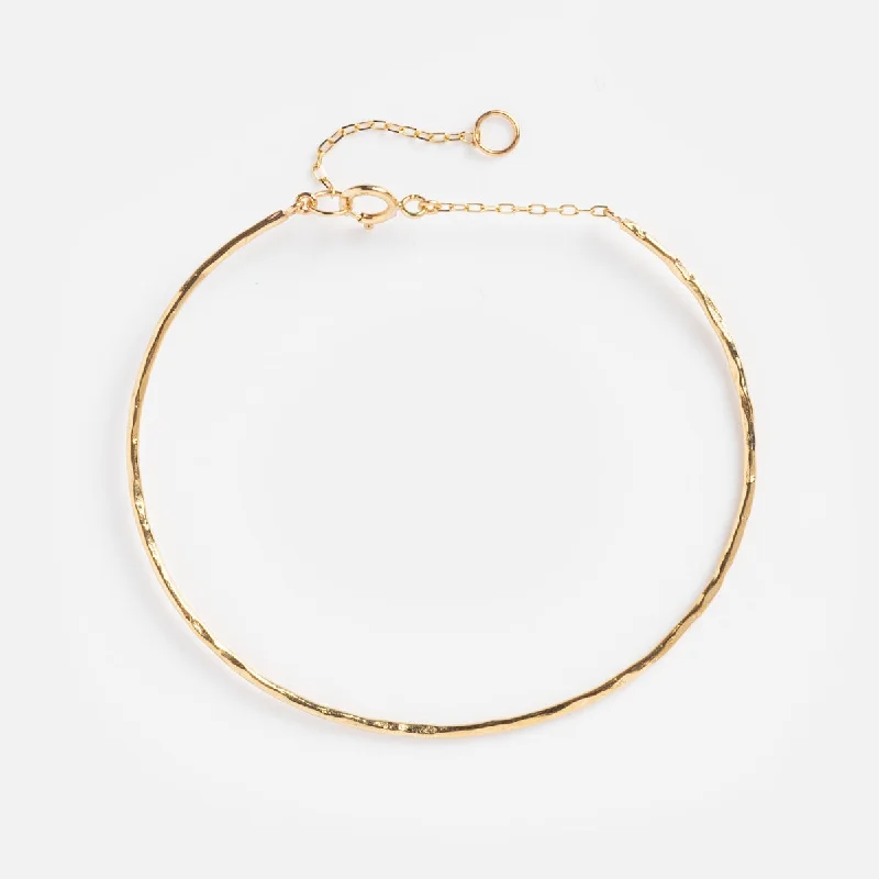 statement silver feather earrings Solid Gold Structured Bracelet