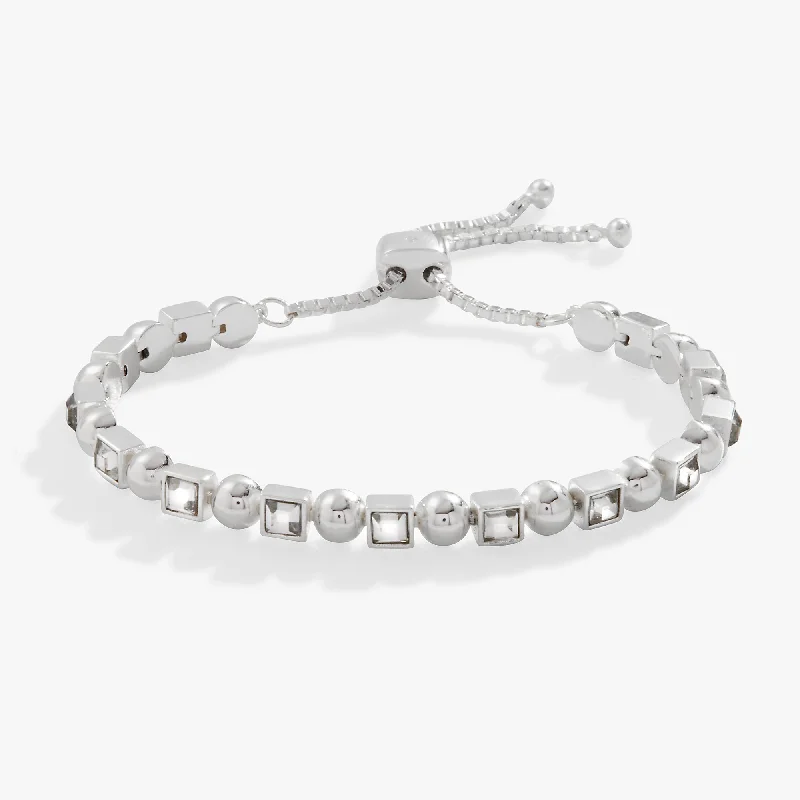 minimalist threader earrings gold Square Crystal Bolo Tennis Bracelet
