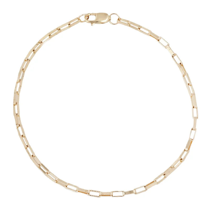 unique diamond tennis bracelet Square Edge Box Chain Bracelet