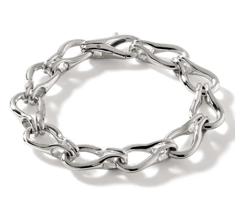 hammered silver pendant necklace Sterling Silver Classic Chain Bracelet Size 8