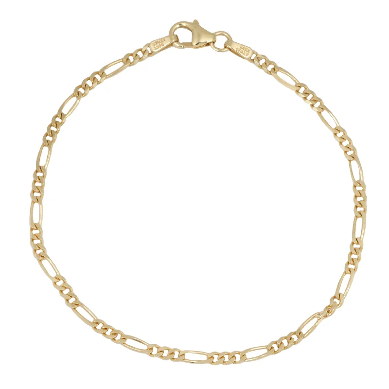 celestial star charm bracelet Thin Gold Figaro Bracelet